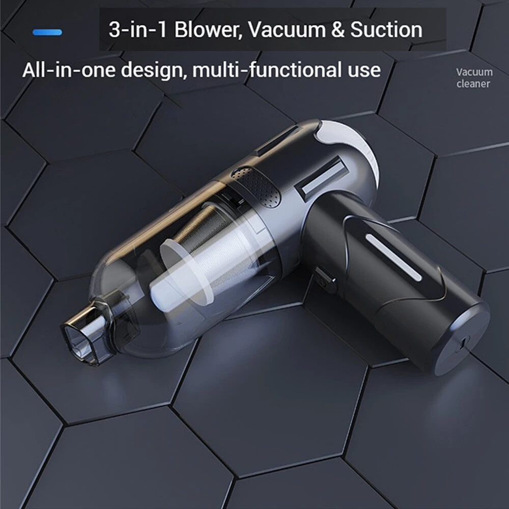 Autowoel Multi functional Car Vacuum Cleaner Blowing Suction Air Extraction Brushed Brushless Powerful — view 2