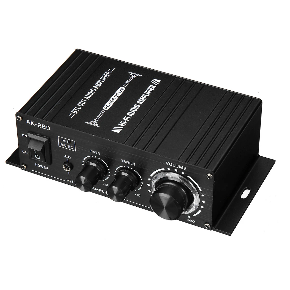 AUTSOME 12V 40Wx2 Power Amplifier 2.0 Channel 90DB Car Small Power Amplifier