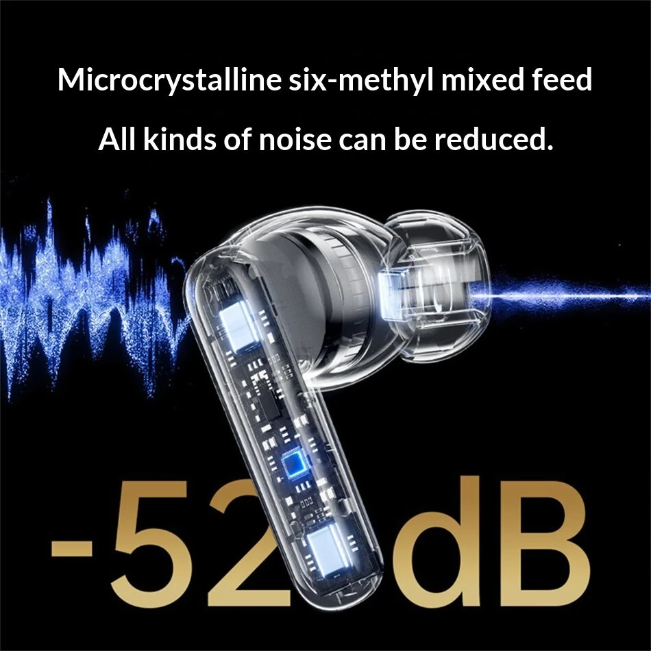 AWEI T92 ANC Pro TWS Wireless Earbuds bluetooth Earphones -52dB ANC ENC Noise Reduction Large-size Composite Diaphragm Sterso Sound Field 20H Battery Life Portable Earphone — view 5