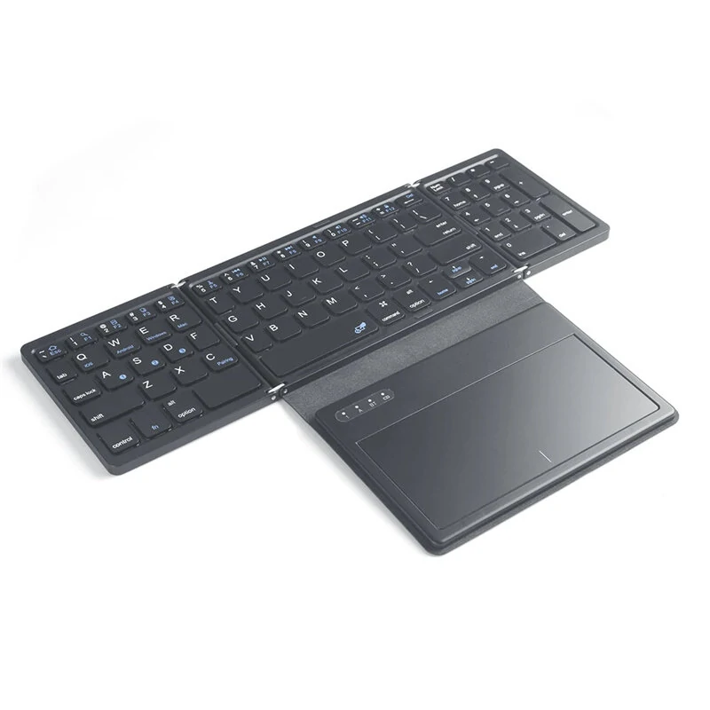 B055 Foladable Bluetooth Keyboard with Touchpad Pocket Folding Keyboard for Laptop Phone Tablet Wireless Rechargeable Keyboard — view 4