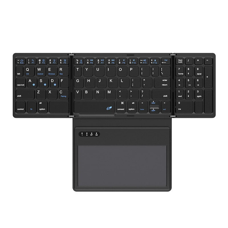 B055 Foladable Bluetooth Keyboard with Touchpad Pocket Folding Keyboard for Laptop Phone Tablet Wireless Rechargeable Keyboard — view 5