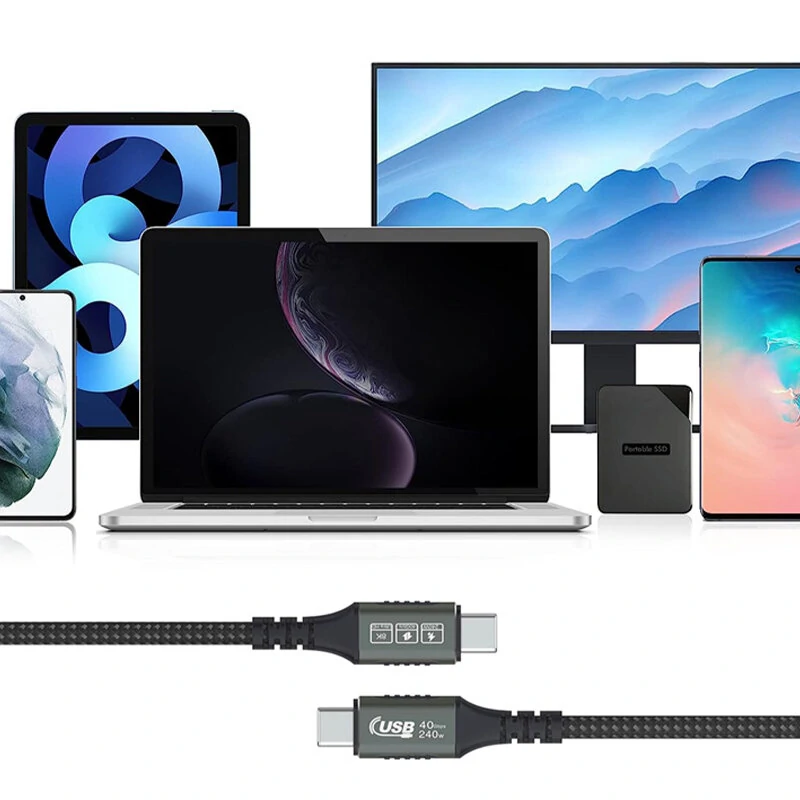 Bakeey USB4 Cable 40Gbps PD240W Thunderbolt4 8K@60Hz Type-C Fast Charging Cable Thunderbolt3 Type-C to C Data Transfer Cable For eGPU — view 4