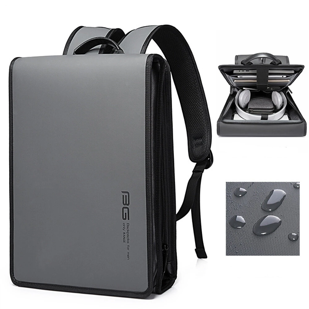 BANGE Business Backpack Men's Shoulder Bag Waterproof 15.6 Inch Laptop Computer Bagpack Large Capacity Storage Back Bag for Men — view 2