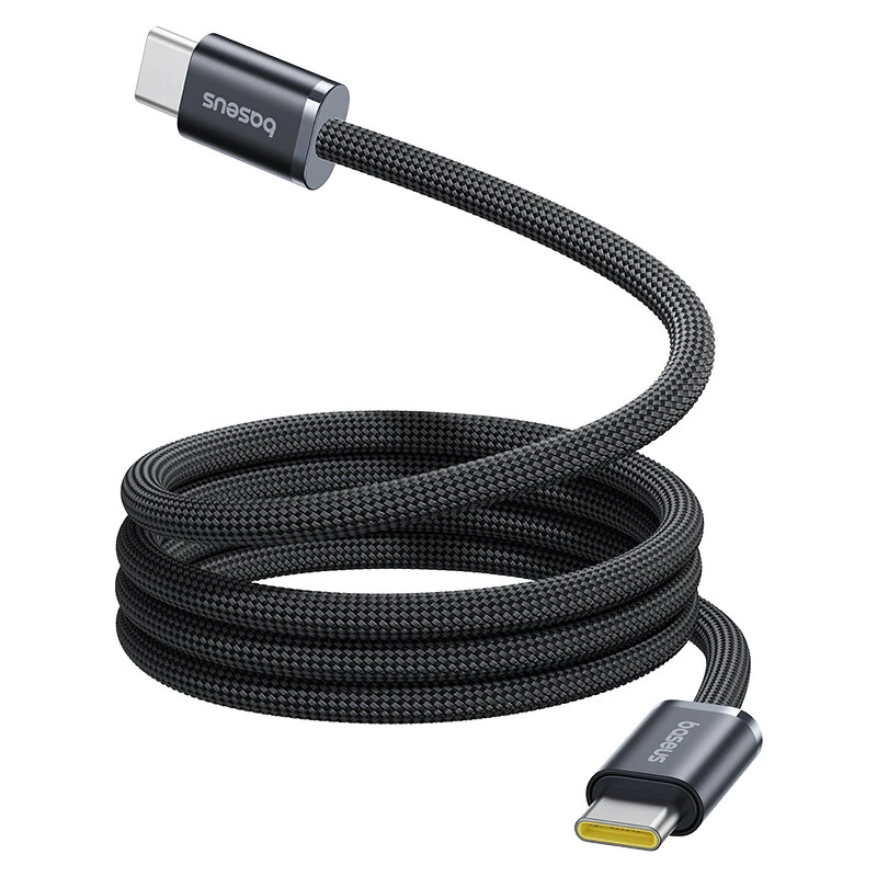 Baseus 100W Type-C to Type-C Magnetic Absorption Cable Fast Charging Data Transmission Tinned Copper Core Line 1M Long for iPhone 16 16 Pro 15 15 Pro Max for HUAWEI for OPPO for SAMSUNG — Baseus