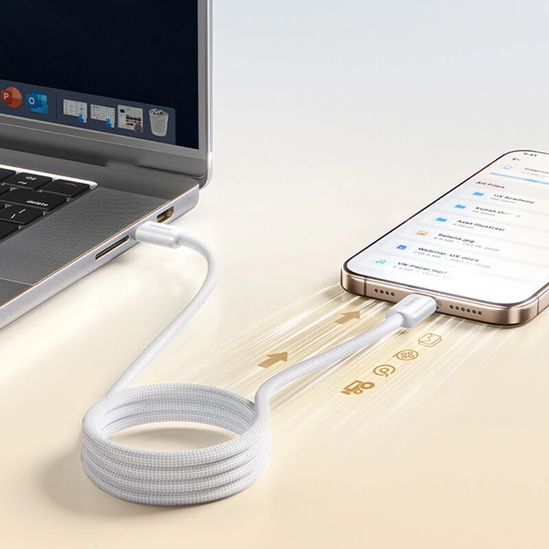 Baseus 100W Type-C to Type-C Magnetic Absorption Cable Fast Charging Data Transmission Tinned Copper Core Line 1M Long for iPhone 16 16 Pro 15 15 Pro Max for HUAWEI for OPPO for SAMSUNG — view 6