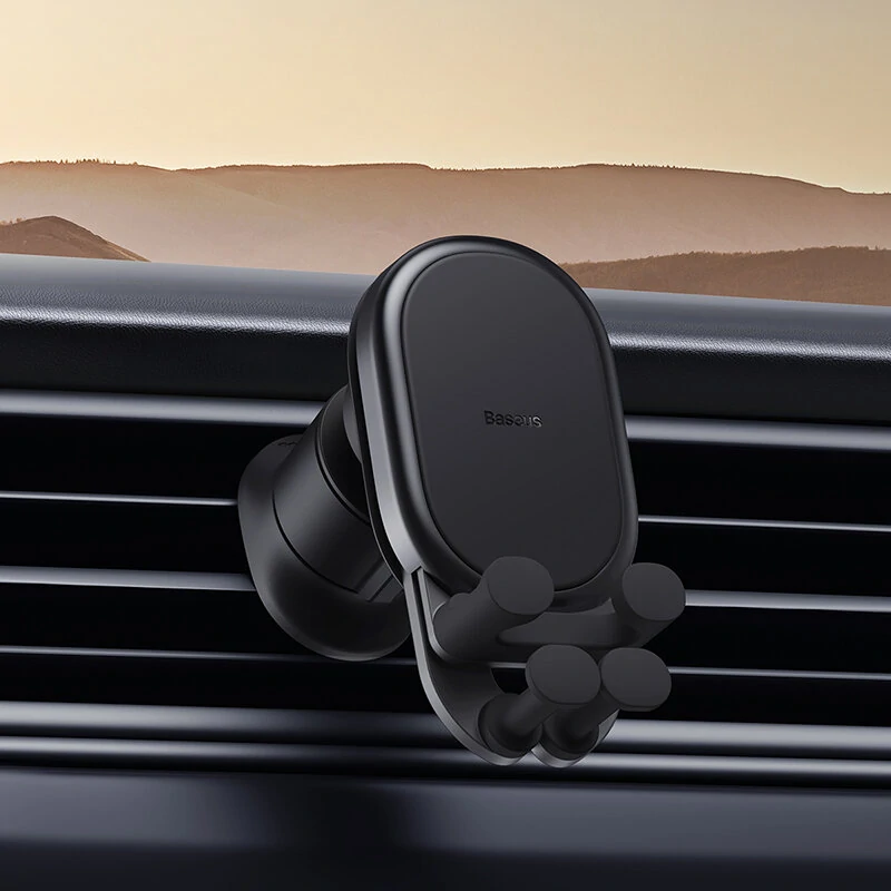 Baseus 15W Air Outlet Wireless Car Charger Phone Holder Stable Gravitational Mount 360° Rotation Auto Fastening — view 10