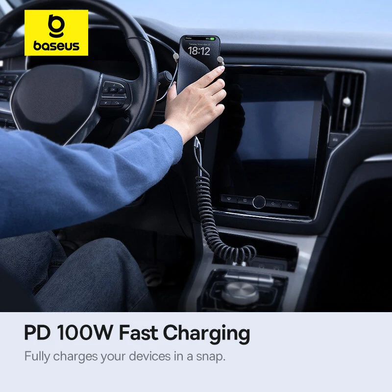 Baseus 1M USB-C to USB-C Cable 100W High Power Delivery Car Fast Charging Data Cable for Charging Phones Tablets And Laptops — view 6
