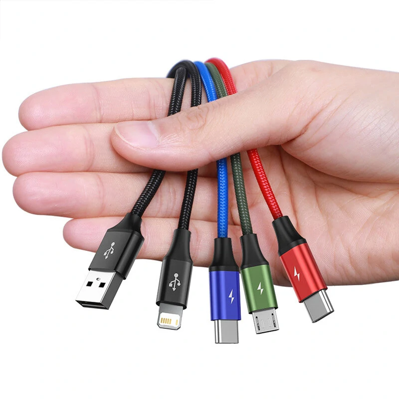 Baseus 3-in-1/4-in-1 3.5A USB-A to iP/Micro/Type-C Cable Fast Charging Data Transmission Copper Core Line 0.3M/1.2M Long for iPhone 13 14 14Pro 14Pro Max for Huawei Mate50 for Samsung Galaxy S23 for Oppo Reno9 for Redmi K60 — Baseus