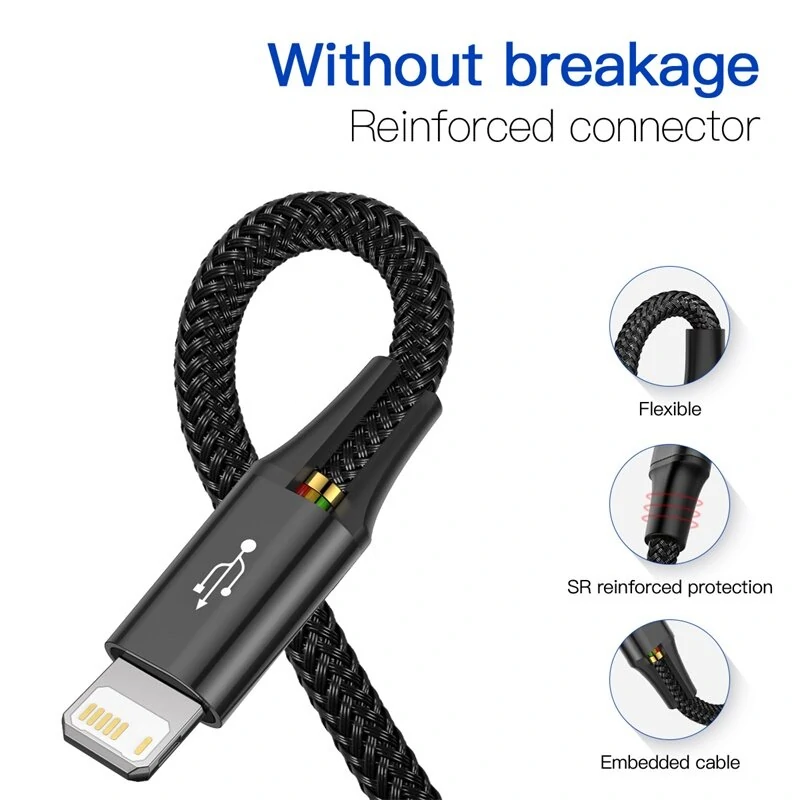 Baseus 3-in-1/4-in-1 3.5A USB-A to iP/Micro/Type-C Cable Fast Charging Data Transmission Copper Core Line 0.3M/1.2M Long for iPhone 13 14 14Pro 14Pro Max for Huawei Mate50 for Samsung Galaxy S23 for Oppo Reno9 for Redmi K60 — view 6
