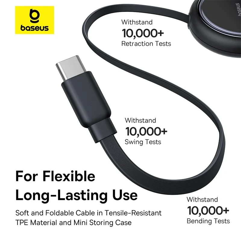 Baseus Bright Mirror Series 100W Type-C to C+C Cable Fast Charging Data Transmission Copper Core Line 1M Long for iPhone 16 Pro 15 15 Pro Max for Huawei Mate XT for Xiaomi MIX Fold4 for Samsung Galaxy Z Flip6 — view 7
