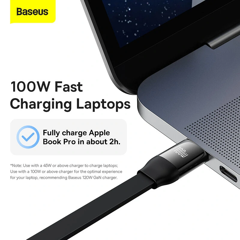 Baseus Bright Mirror Series II 100W Type-C to Micro/iP/Type-C Retractable Cable Fast Charging Data Transmission Copper Core Line 1.1M Long for iPhone 15 14 13 for Samsung Galaxy S24 for Xiaomi 14pro for Huawei Mate60 Pro — view 4