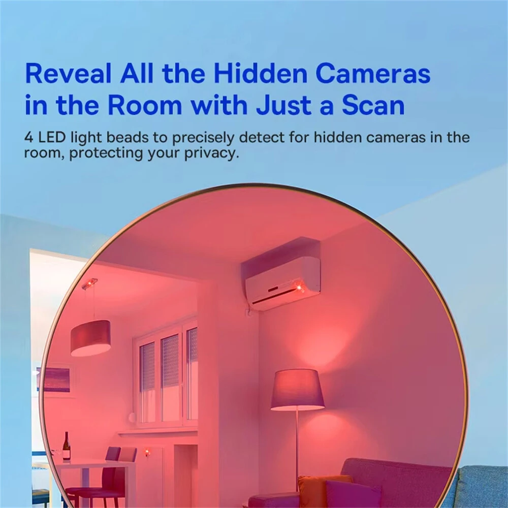 Baseus Camera Detector for Anti Candid Security Protection Mini Pinhole Camera Lens Detect Gadget Hotel Peeping Detector — view 5