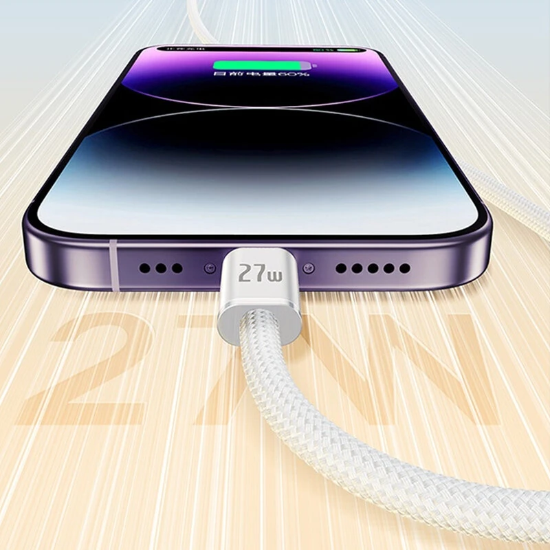 Baseus CB000178 PD27W Type-C to iP Magnetic Adsorption Cable PD Fast Charging Data Transmission Tinned Copper Core Line 1M Long for iPhone 8-14 Series — view 3