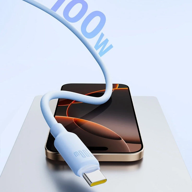 Baseus CB000179 100W Type-C to Type-C Magnetic Cable Fast Charging Data Transmission Tinned Copper Core Line 1M Long for iPhone 16 16 Pro 15 Pro Max for Huawei Pura X for Xiaomi 15pro for Samsung Galaxy S25 Ultra — view 5