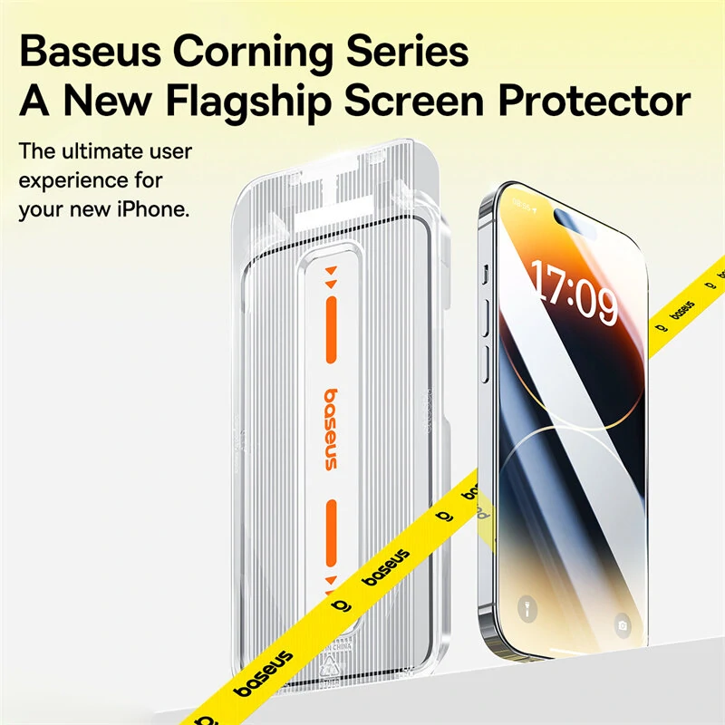Baseus Corning Series Full-Coverage HD Tempered Glass Screen Protector for iPhone 15 15Plus 15Pro 15 Pro Max — view 3
