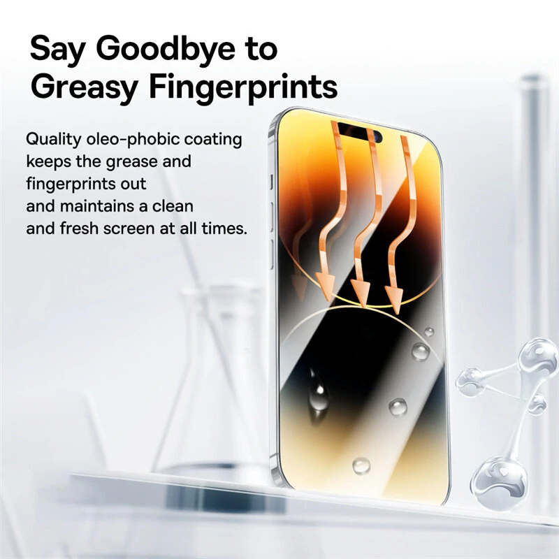 Baseus Corning Series Full-Coverage HD Tempered Glass Screen Protector for iPhone 15 15Plus 15Pro 15 Pro Max — view 4