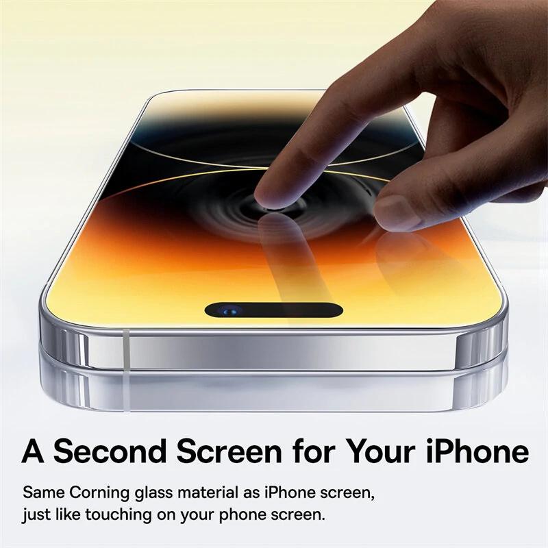 Baseus Corning Series Full-Coverage HD Tempered Glass Screen Protector for iPhone 15 15Plus 15Pro 15 Pro Max — view 5
