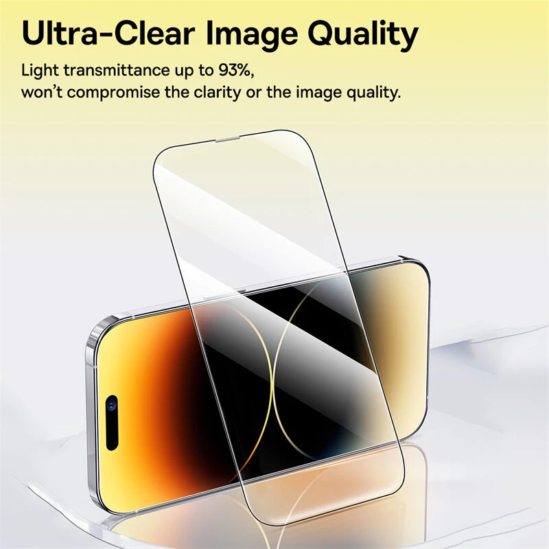 Baseus Corning Series Full-Coverage HD Tempered Glass Screen Protector for iPhone 15 15Plus 15Pro 15 Pro Max — view 7