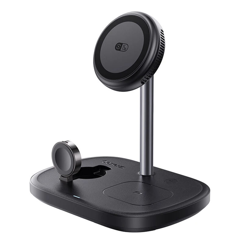 Baseus EnerFill FS41 15W 3-in-1 Magnetic Wireless Charger Fast Wireless Charging Stand with TEC Cooling for Smart Phones for iPhone 16 16 Pro 15 14 13 Pro Max for Samsung Galaxy Z Fold7 for Huawei Pura 80 Ulta for OPPO for XIAOMi for Apple Watch for Airpo