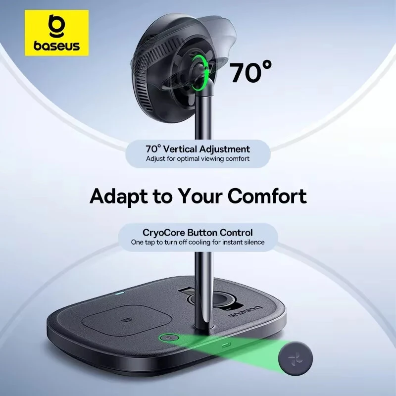 Baseus EnerFill FS41 15W 3-in-1 Magnetic Wireless Charger Fast Wireless Charging Stand with TEC Cooling for Smart Phones for iPhone 16 16 Pro 15 14 13 Pro Max for Samsung Galaxy Z Fold7 for Huawei Pura 80 Ulta for OPPO for XIAOMi for Apple Watch for Airpo — view 8
