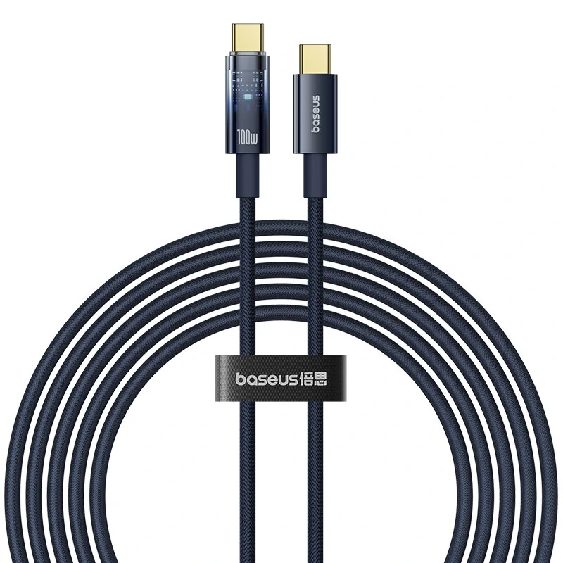 Baseus Explorer Series PD100W Type-C to Type-C Cable Fast Charging Data Transmission Copper Core Line 1M/2M Long for iPhone 15 15 Plus for Huawei Pura 70 Ultra for Xiaomi Civi4 Pro — view 8