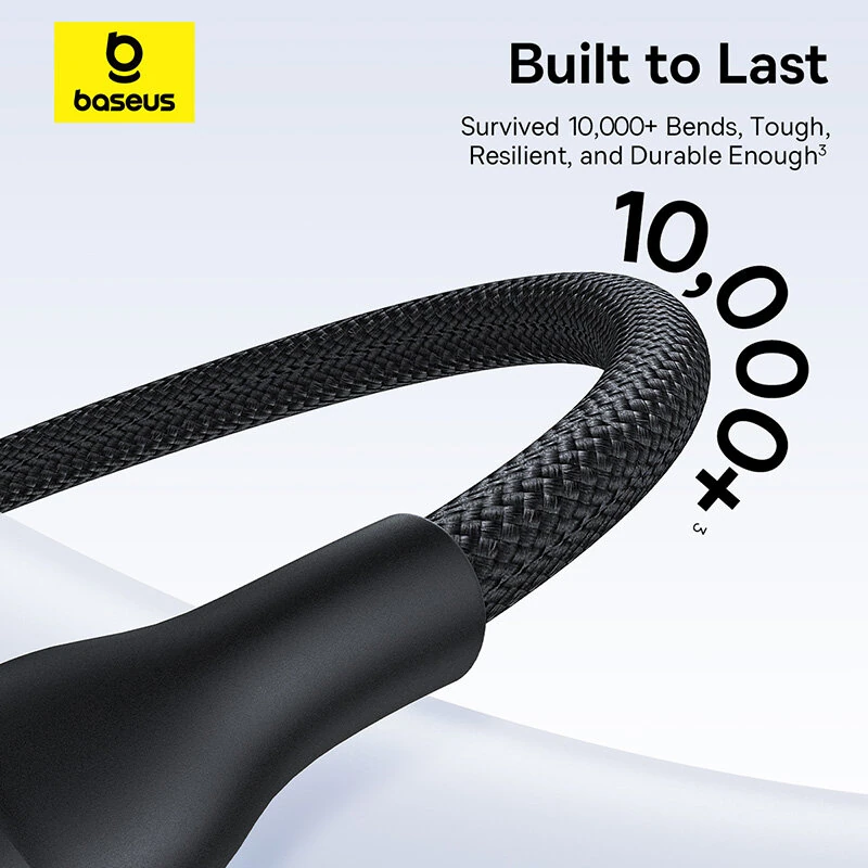 Baseus Flash Series 3 100W Type-C to Type-C+Type-C+iP Cable PD Fast Charging Data Transmission Copper Core Line 1.5M Long for iPhone 16 16 Pro 15 14 13 Pro Max for Huawei Mate XT for Xiaomi MIX Fold4 for Samsung Galaxy Z Flip6 — view 8