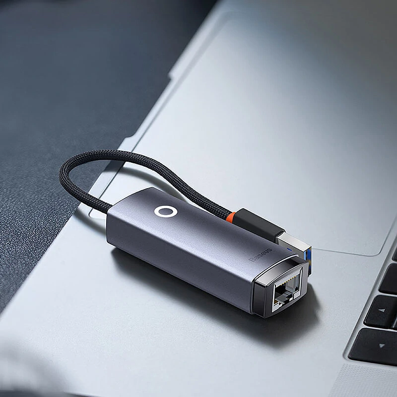Baseus Lite Series USB-A to Ethernet Adapter 100Mbps USB LAN RJ45 Aluminum USB-C Adapter for PC Laptop TV Tablet — view 7