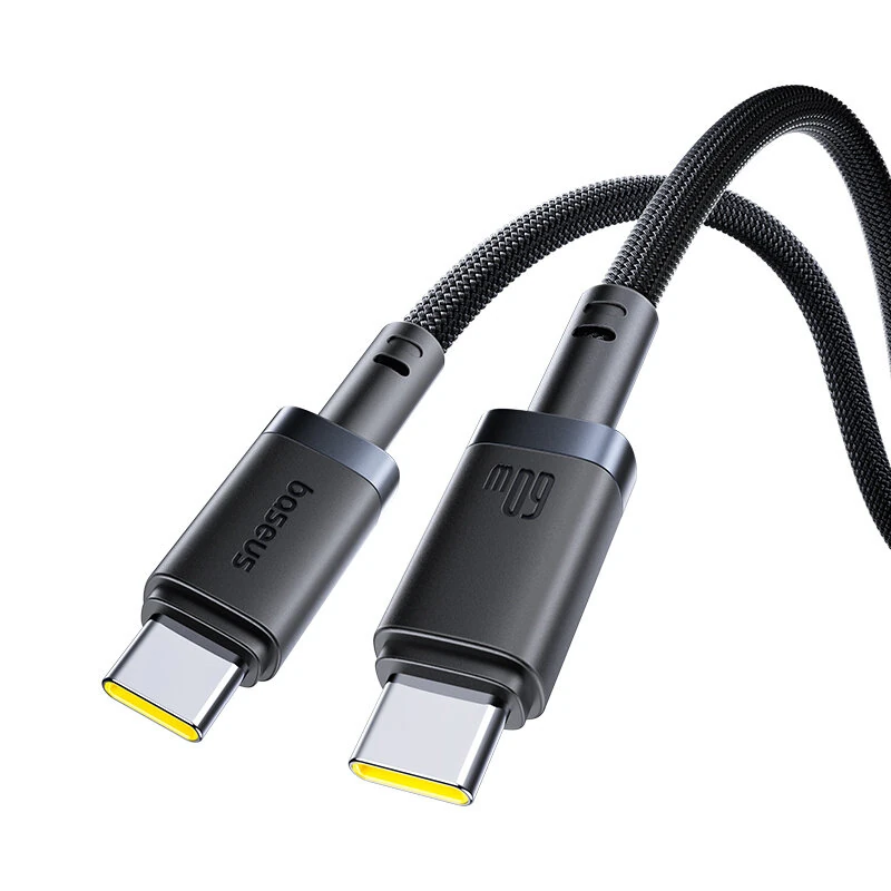 Baseus PD60W Type-C to Type-C Cable PD3.0 Fast Charging Data Transmission Tinned Copper Core Line 0.25M/1M/2M Long for iPhone 17 17Pro 16 15 Pro Max for SAMSUNG for HUAWEI for OPPO — view 2