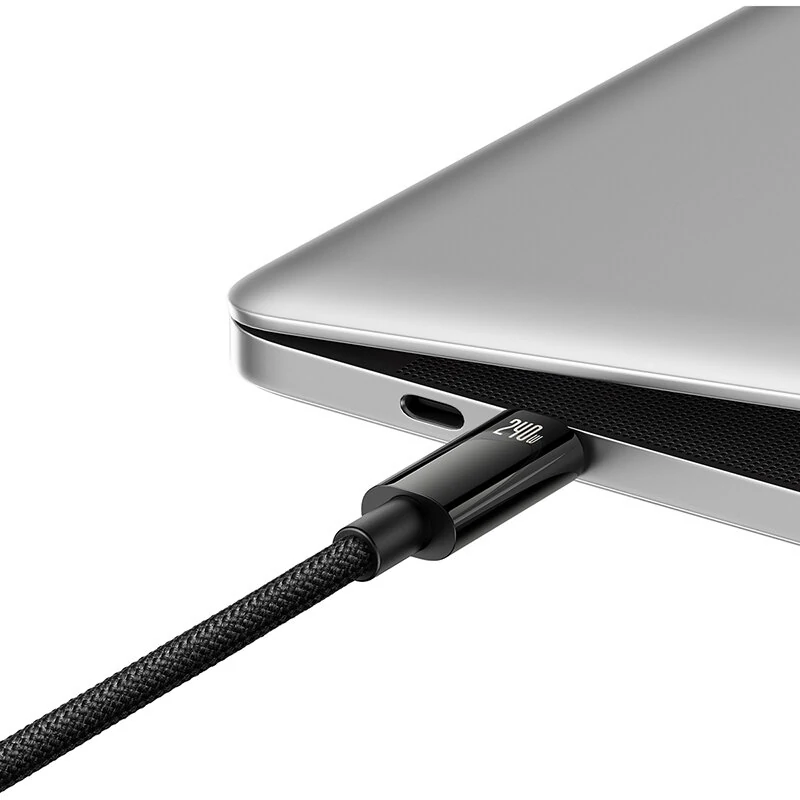 Baseus Tungsten Gold 240W Type-C to Type-C Cable PD3.1 Power Delivery Fast Charging Data Transmission Tinned Copper Core Line 1M/2M/3M Long for Huawei Mate50 for Samsung Galaxy S23 for Oppo Reno9 for Redmi K60 — view 6