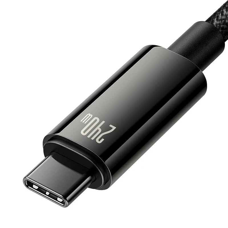 Baseus Tungsten Gold 240W Type-C to Type-C Cable PD3.1 Power Delivery Fast Charging Data Transmission Tinned Copper Core Line 1M/2M/3M Long for Huawei Mate50 for Samsung Galaxy S23 for Oppo Reno9 for Redmi K60 — view 7