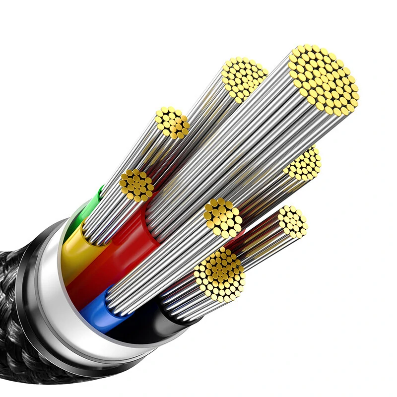 Baseus Tungsten Gold 240W Type-C to Type-C Cable PD3.1 Power Delivery Fast Charging Data Transmission Tinned Copper Core Line 1M/2M/3M Long for Huawei Mate50 for Samsung Galaxy S23 for Oppo Reno9 for Redmi K60 — view 8