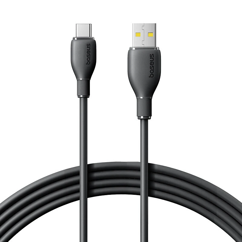 baseus Ultra-fast Series 6A 100W USB-A to Type-C Cable Fast Charging Data Transmission Copper Core Line 1M/2M Long for iPhone 16 16 Pro 15 Pro Max for Huawei Pura X for Xiaomi 15pro for Samsung Galaxy S25 Ultra — Baseus