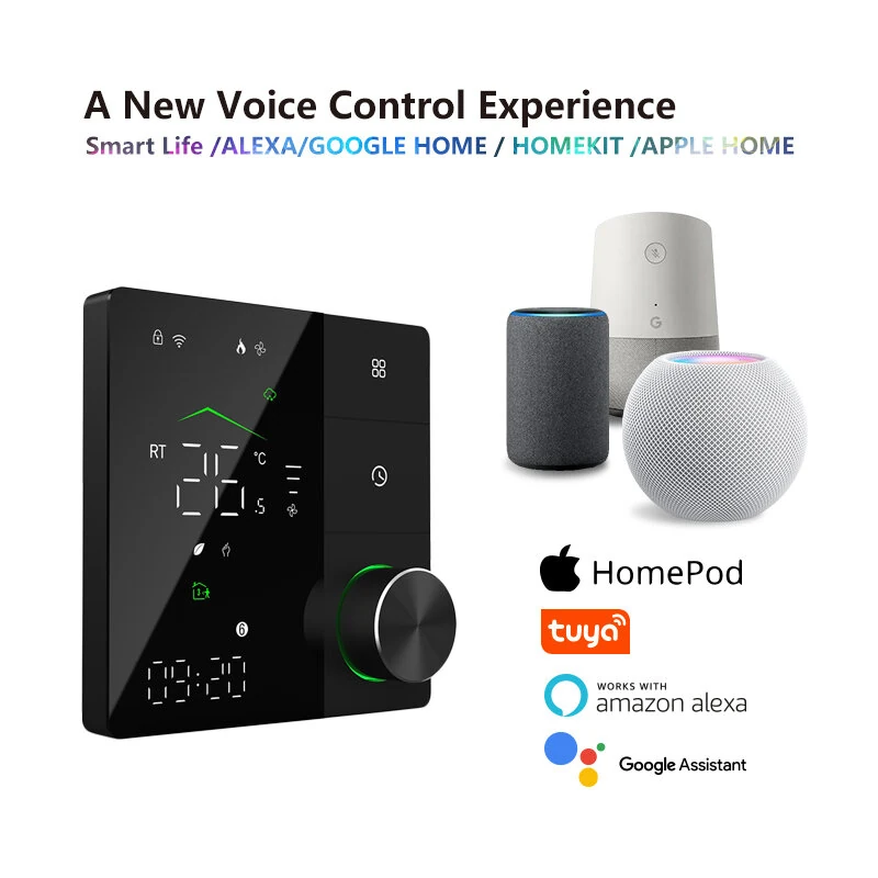 BECA Wireless Matter Smart Thermostat Temperature Controller Wall-mounted 5A/16A Water Gas Boiler Heating Voice Control with Alexa Google Assistant — view 5