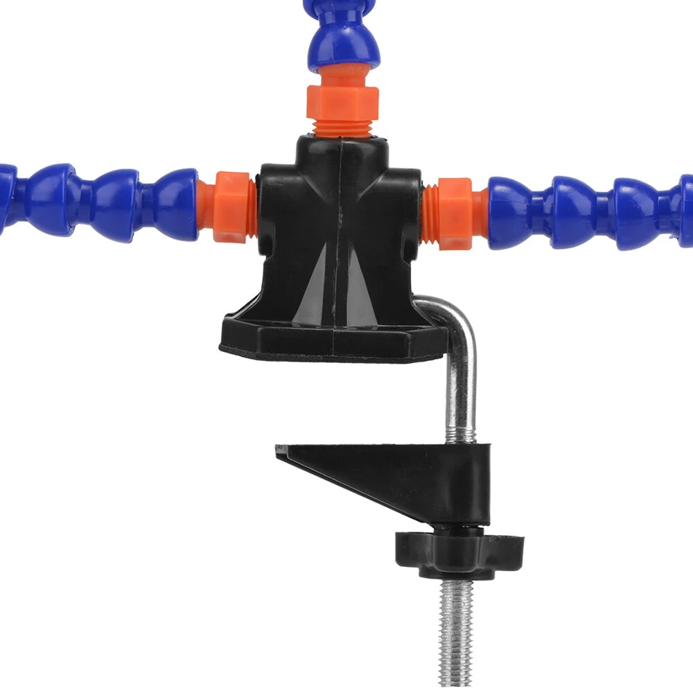 Bench Vise Table Clamp Soldering Station With 5Pc Flexible Arms Soldering Iron Holder Pcb Welding Repair Third Hand Tool — view 8