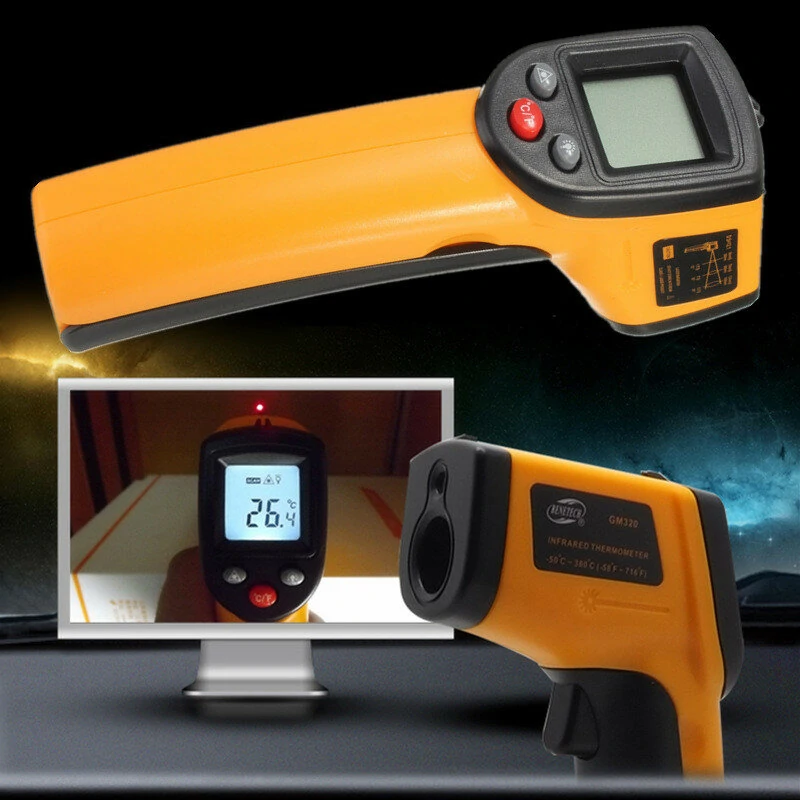 BENETECH GM320 Non Contact Laser LCD Display Digital IR Infrared Thermometer Temperature Meter Gun -50℃ to 330℃ — view 4