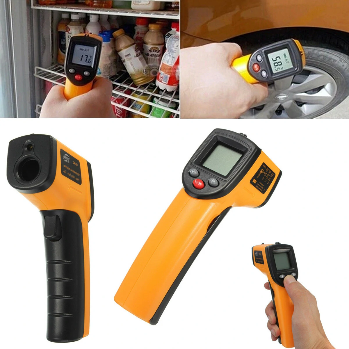 BENETECH GM320 Non Contact Laser LCD Display Digital IR Infrared Thermometer Temperature Meter Gun -50℃ to 330℃ — view 5
