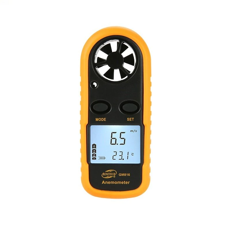 BENETECH GM816 Digital Anemometer Wind Speed Mini Air Airflow Temperature with LCD Backlight Wind Speed Meter — view 2