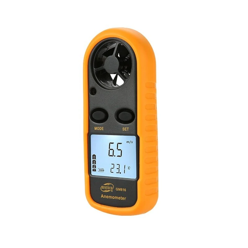BENETECH GM816 Digital Anemometer Wind Speed Mini Air Airflow Temperature with LCD Backlight Wind Speed Meter — view 3