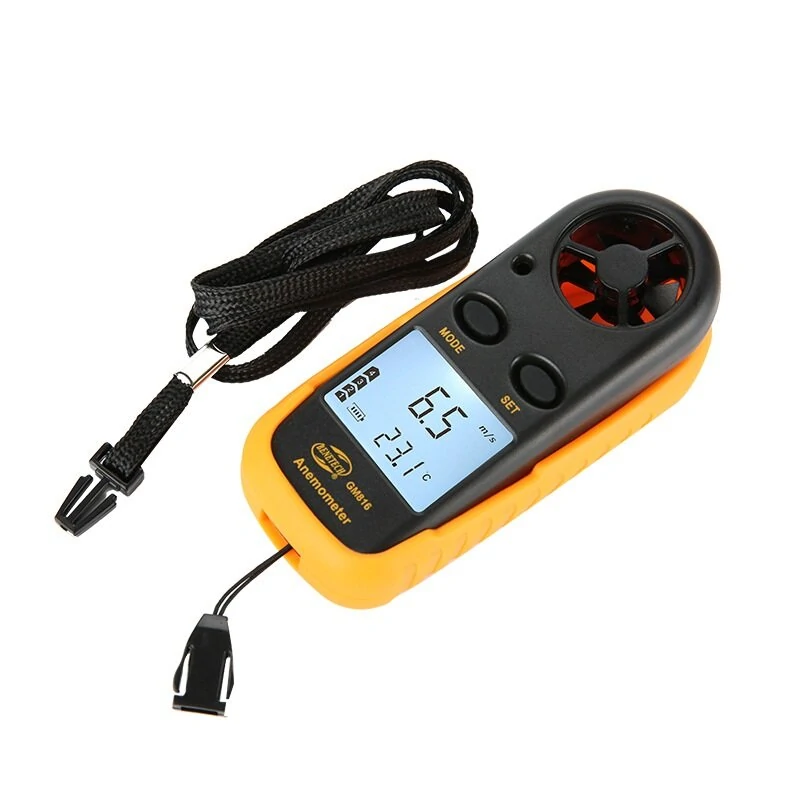 BENETECH GM816 Digital Anemometer Wind Speed Mini Air Airflow Temperature with LCD Backlight Wind Speed Meter — view 4