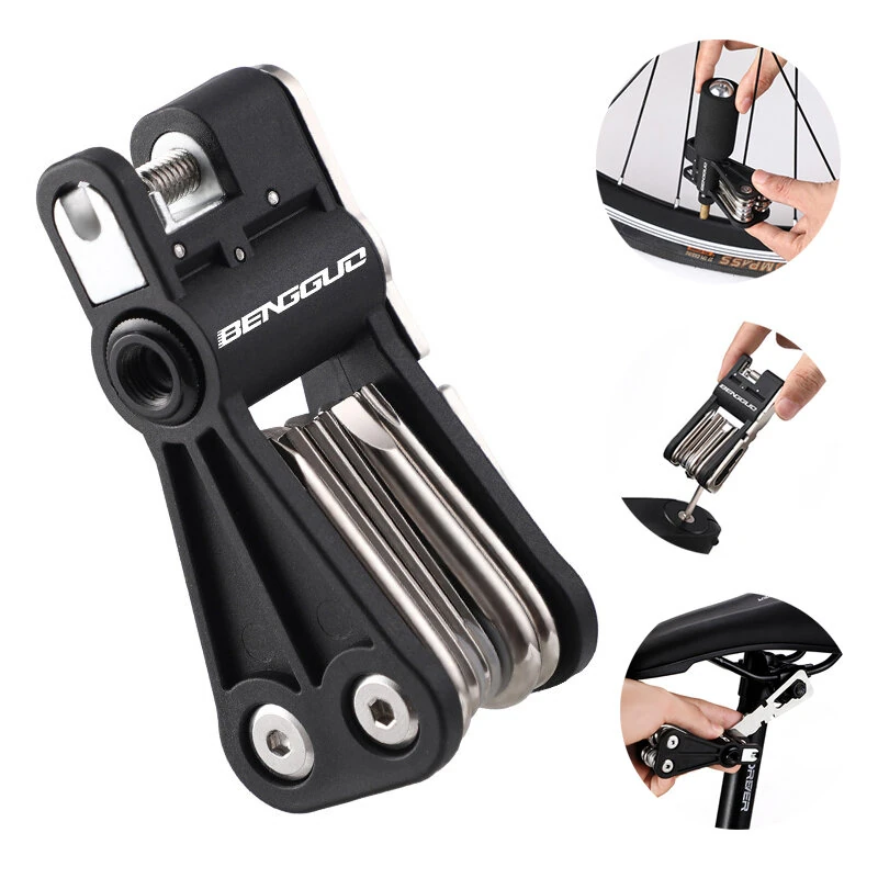 BENGGUO 18 in 1 Bicycle Multitool Wrench Repair Tool Kit Screwdriver and Chain Mini Portable Repair Accessories for MTB and Road Bikes — BENGGUO
