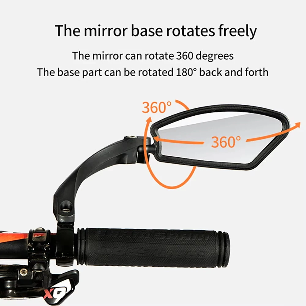 BENGGUO 1pcs MTB Reflection Mirror 360° Rotatable HD Rearview for 20-24mm Handlebar Diameter Bike Riding Accessories — view 5