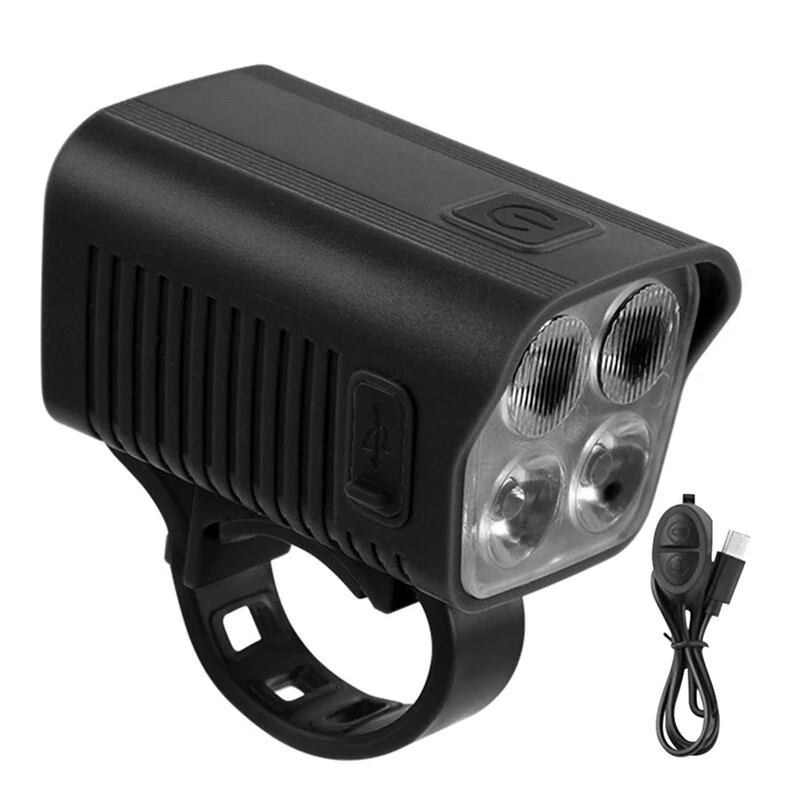 BENGGUO 2-in-1 LED Bicycle Front Light with Bell Horn 4 Super Bright LEDs 500mAh Battery Type-C Charging Safe for Night Cycling — view 9