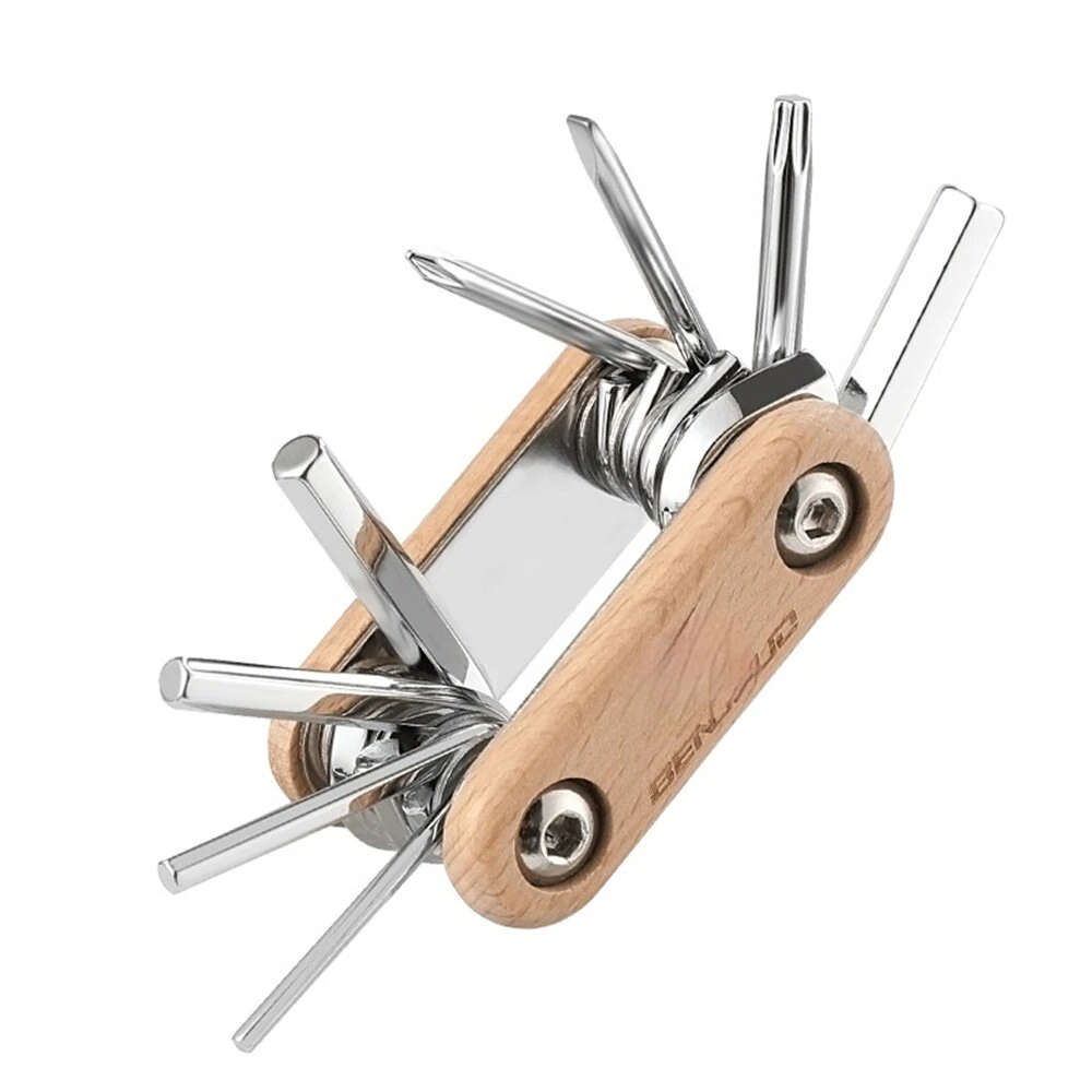 BENGGUO 8 in 1 Portable Folding Mini Bike Repair Tool Multifunctional Screwdriver Hex Wrench for Bike Tire Chain — BENGGUO