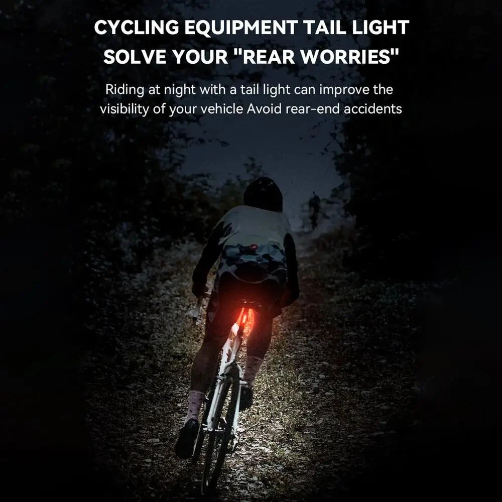 BENGGUO High Brightness Mini Bicycle Taillight 150mAH USB Charging Waterproof 3 Modes Bike Rear Light for Night Riding Safety Warning — view 3