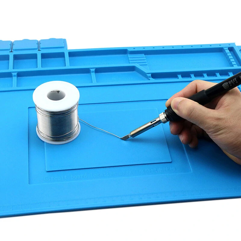 BEST S160 Magnetic Heat Insulation Silicone Pad Desk Mat Maintenance Platform BGA Soldering Repair Station — view 4