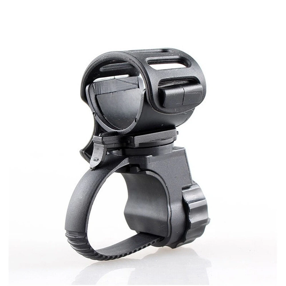 Bicycle Handlebar Light Bracket 360 Degree Rotatable Bike Lamp Holder LED Flashlight Plastic Clip Bike Light Mount Bracket — view 11