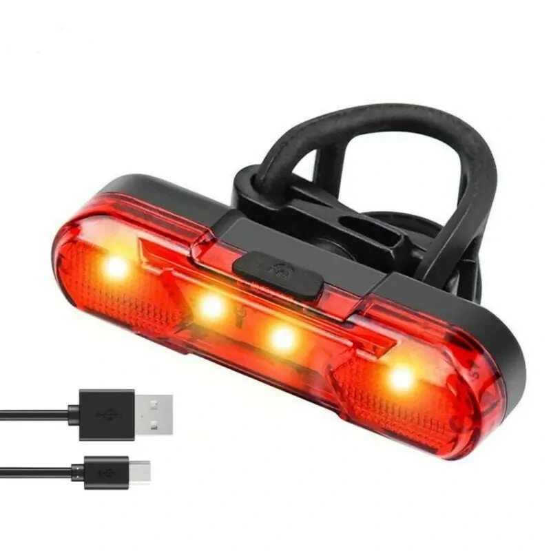 Bike Rear Light  USB Rechargeable Bicycle Tail Light For Cycling Helmet Backpack Safety Warning TailLight