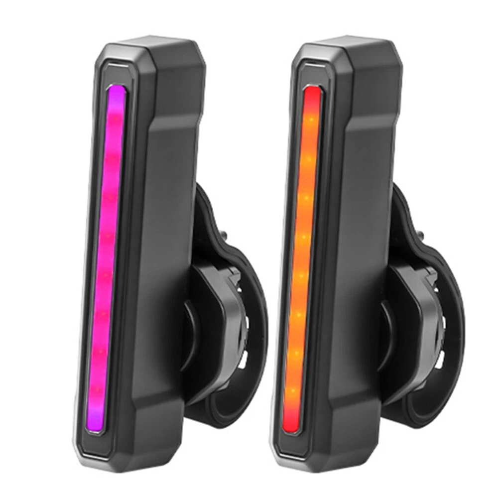 BIKIGHT 10-50LM 1PCS RGB LED Bicycle Smart Sensor Brake Taillight Type-C Charging Waterproof Warning Bike Rear Light for Night Cycling Safety — BIKIGHT