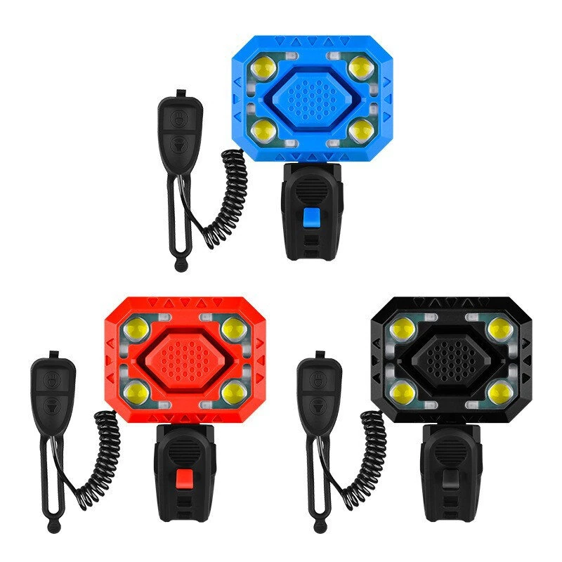 BIKIGHT 2-in-1 Wired Control Bicycle Horn Headlight 140dB Electric Bell 350LM Rechargeable Bike Front Light for MTB Cycling Safety — view 2