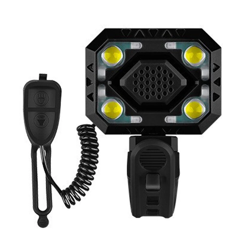 BIKIGHT 2-in-1 Wired Control Bicycle Horn Headlight 140dB Electric Bell 350LM Rechargeable Bike Front Light for MTB Cycling Safety — view 7